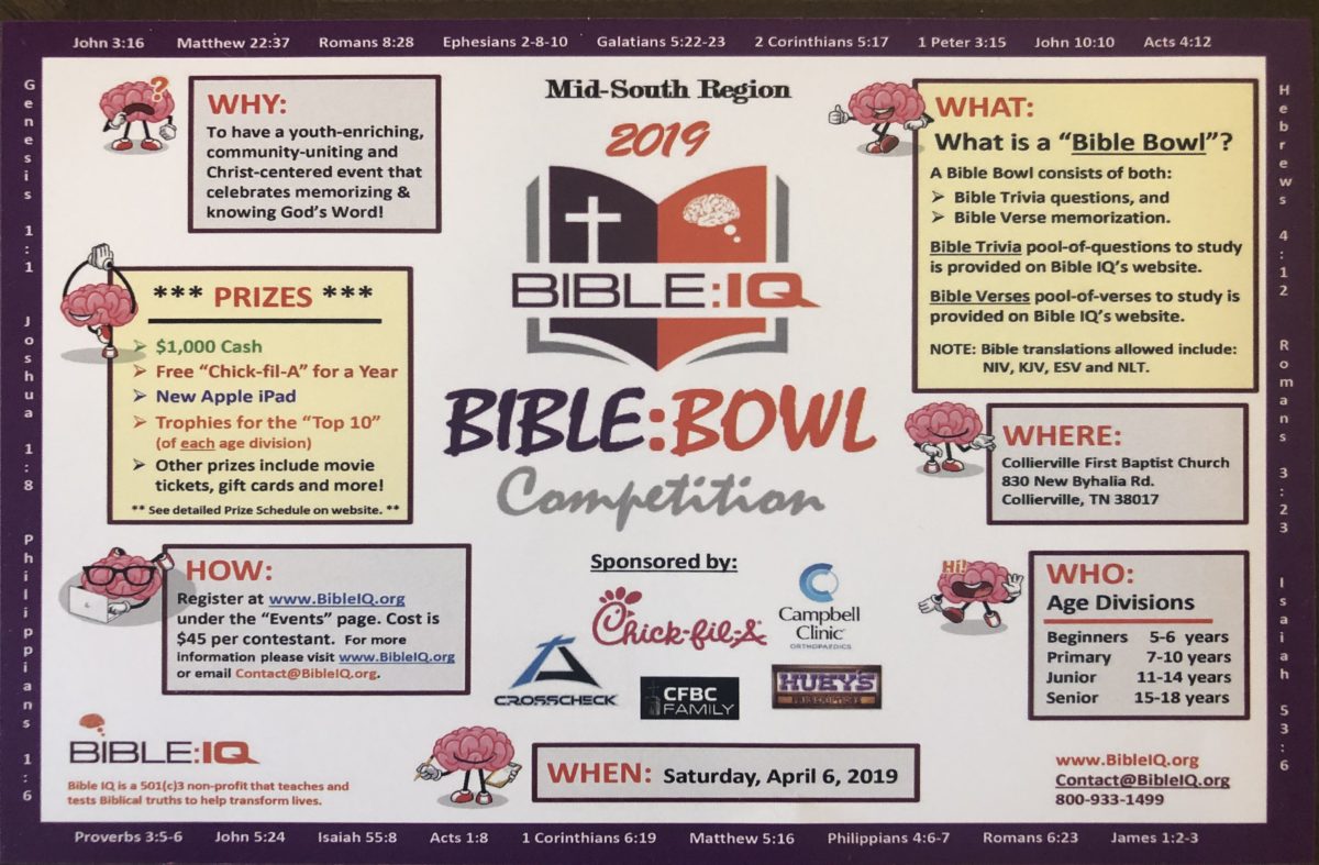 Bible Bowl Competition is Coming! TN Parent Class